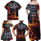 Australia Bushfire Aboriginal Personalised Family Matching Off Shoulder Maxi Dress and Hawaiian Shirt Fire Dreaming Healing Country - Aussie Hoodie