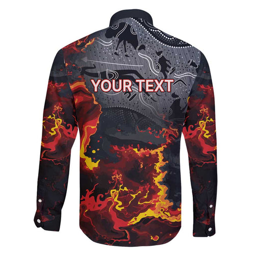 Australia Bushfire Aboriginal Personalised Family Matching Off Shoulder Maxi Dress and Hawaiian Shirt Fire Dreaming Healing Country - Aussie Hoodie