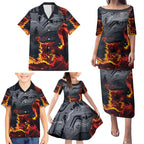 Australia Bushfire Aboriginal Personalised Family Matching Puletasi and Hawaiian Shirt Fire Dreaming Healing Country - Aussie Hoodie