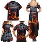 Australia Bushfire Aboriginal Personalised Family Matching Summer Maxi Dress and Hawaiian Shirt Fire Dreaming Healing Country - Aussie Hoodie