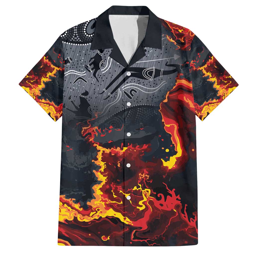 Australia Bushfire Aboriginal Personalised Family Matching Summer Maxi Dress and Hawaiian Shirt Fire Dreaming Healing Country - Aussie Hoodie