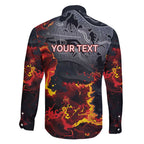 Australia Bushfire Aboriginal Personalised Family Matching Summer Maxi Dress and Hawaiian Shirt Fire Dreaming Healing Country - Aussie Hoodie