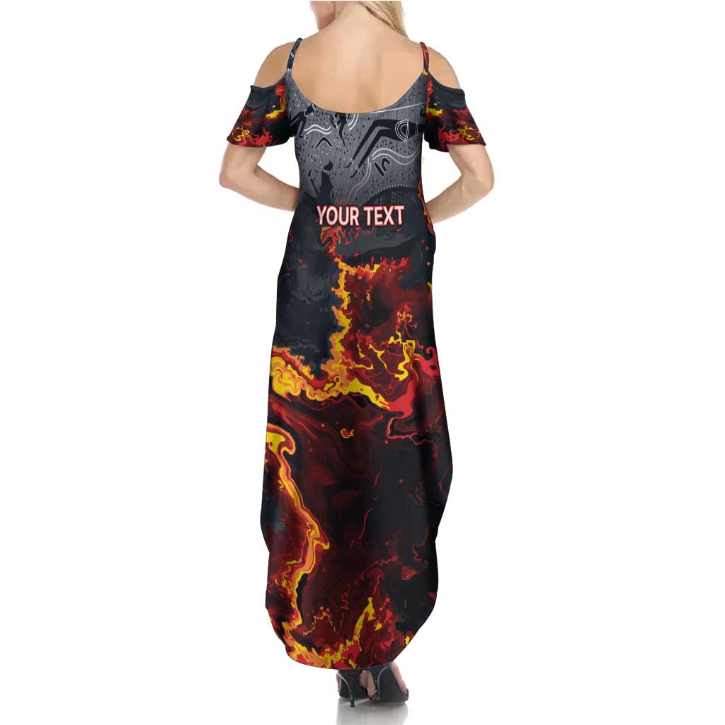 Australia Bushfire Aboriginal Personalised Family Matching Summer Maxi Dress and Hawaiian Shirt Fire Dreaming Healing Country - Aussie Hoodie