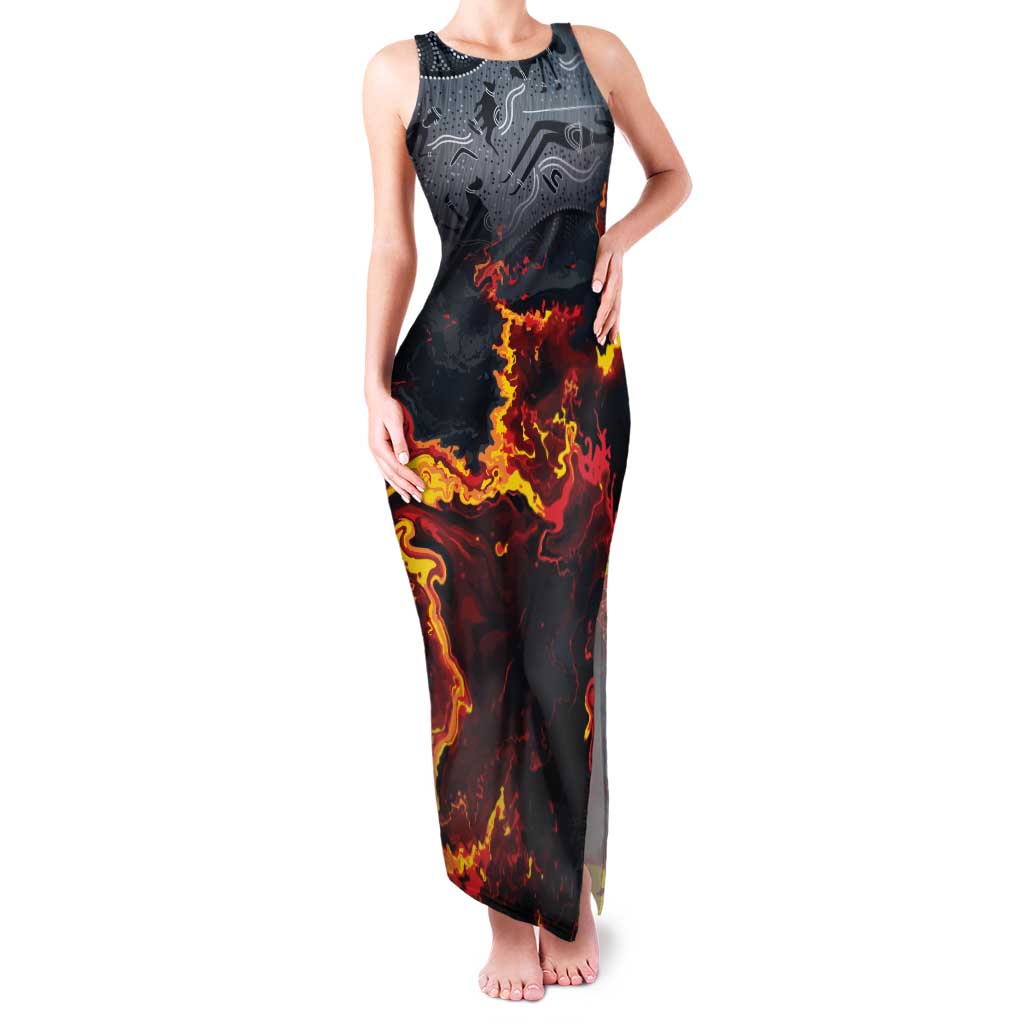 Australia Bushfire Aboriginal Personalised Family Matching Tank Maxi Dress and Hawaiian Shirt Fire Dreaming Healing Country - Aussie Hoodie