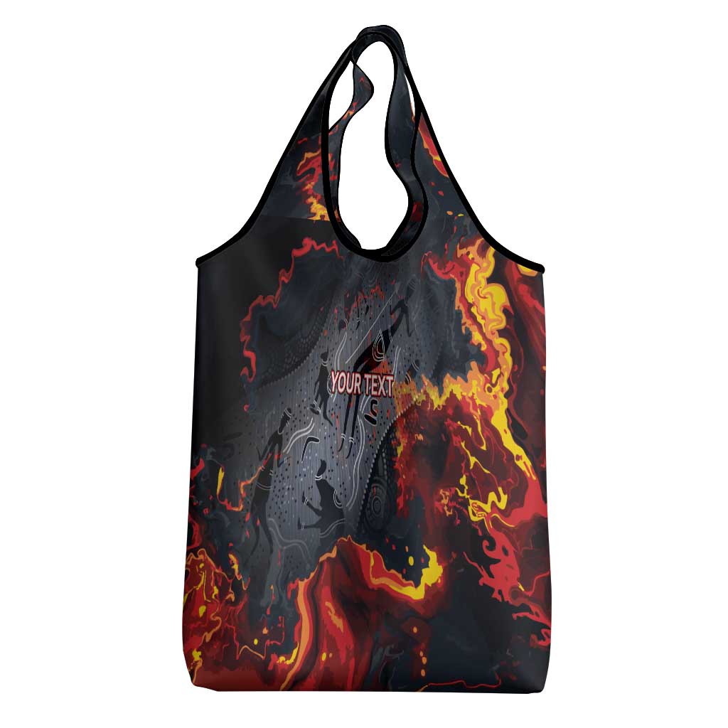 Australia Bushfire Aboriginal Personalised Grocery Bag Fire Dreaming Healing Country - Aussie Hoodie