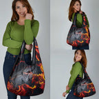 Australia Bushfire Aboriginal Personalised Grocery Bag Fire Dreaming Healing Country - Aussie Hoodie