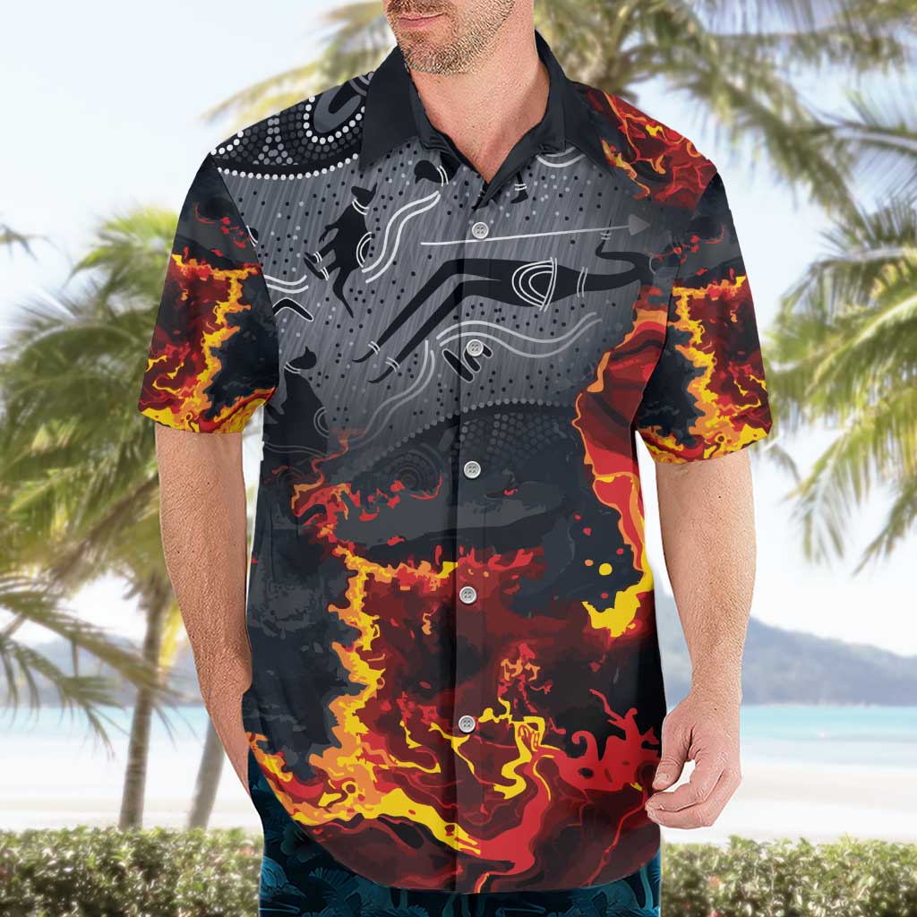 Australia Bushfire Aboriginal Personalised Hawaiian Shirt Fire Dreaming Healing Country - Aussie Hoodie