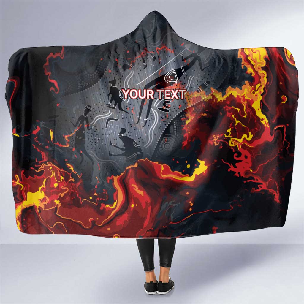 Australia Bushfire Aboriginal Personalised Hooded Blanket Fire Dreaming Healing Country - Aussie Hoodie