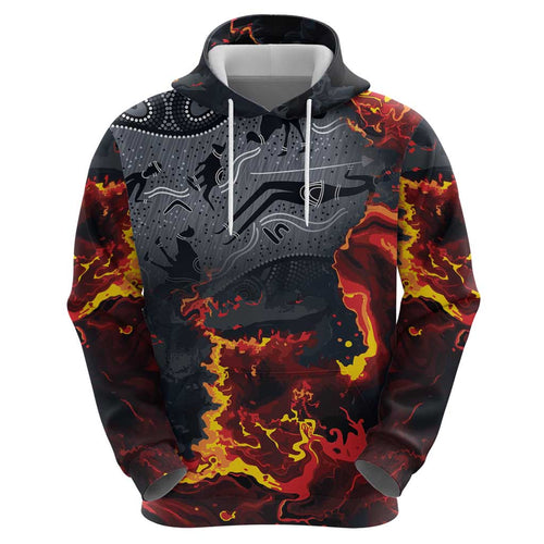 Australia Bushfire Aboriginal Personalised Hoodie Fire Dreaming Healing Country - Aussie Hoodie