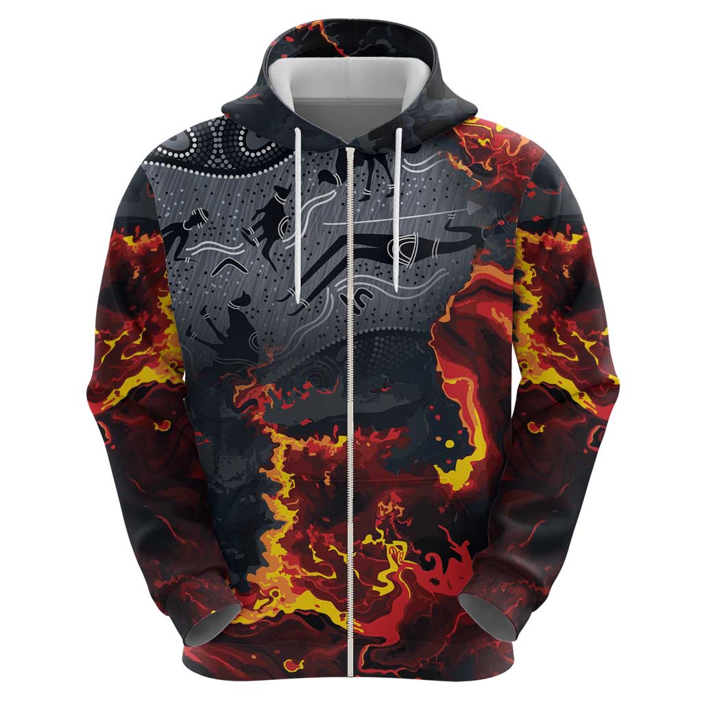 Australia Bushfire Aboriginal Personalised Hoodie Fire Dreaming Healing Country - Aussie Hoodie