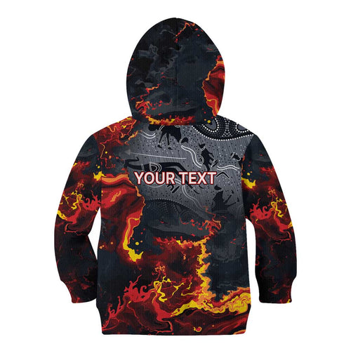 Australia Bushfire Aboriginal Personalised Kid Hoodie Fire Dreaming Healing Country - Aussie Hoodie