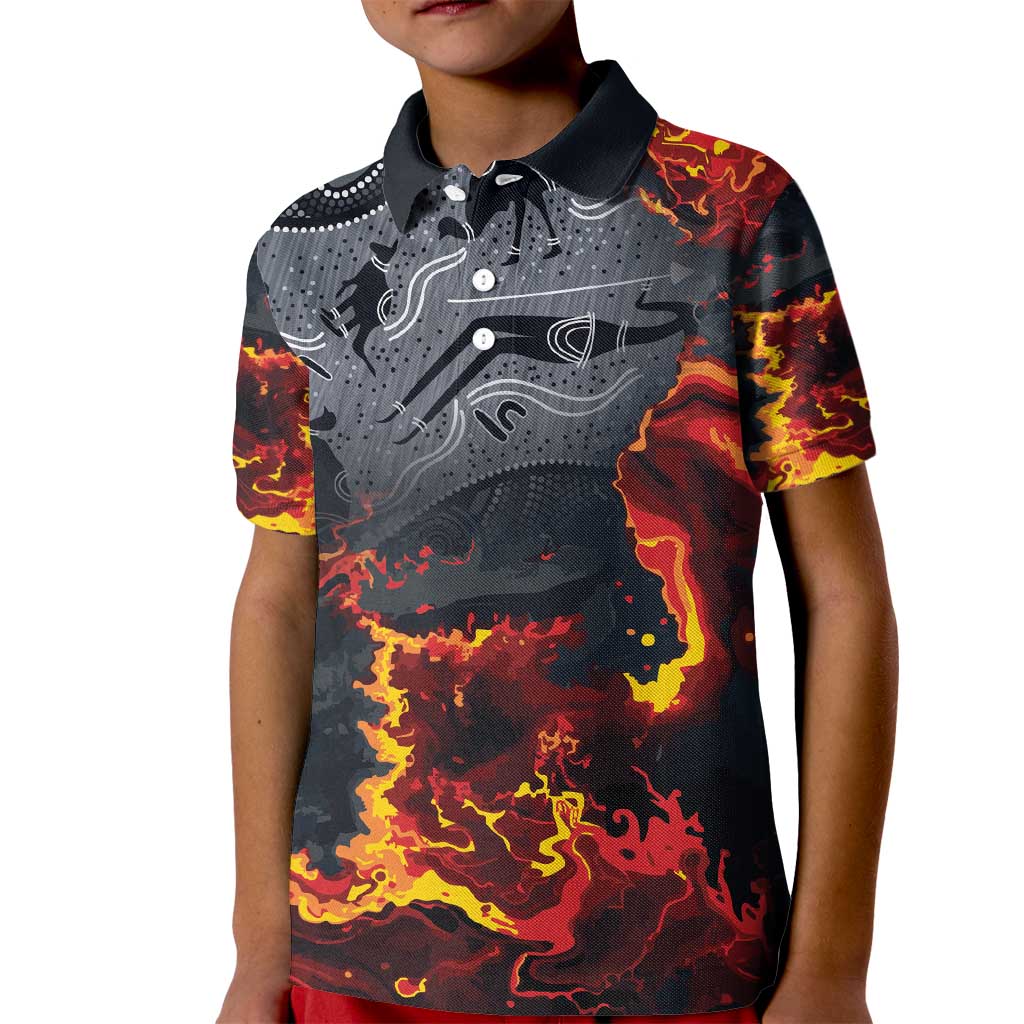Australia Bushfire Aboriginal Personalised Kid Polo Shirt Fire Dreaming Healing Country - Aussie Hoodie