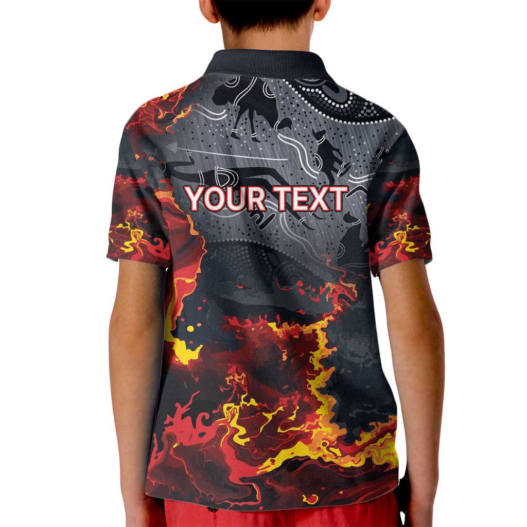 Australia Bushfire Aboriginal Personalised Kid Polo Shirt Fire Dreaming Healing Country - Aussie Hoodie