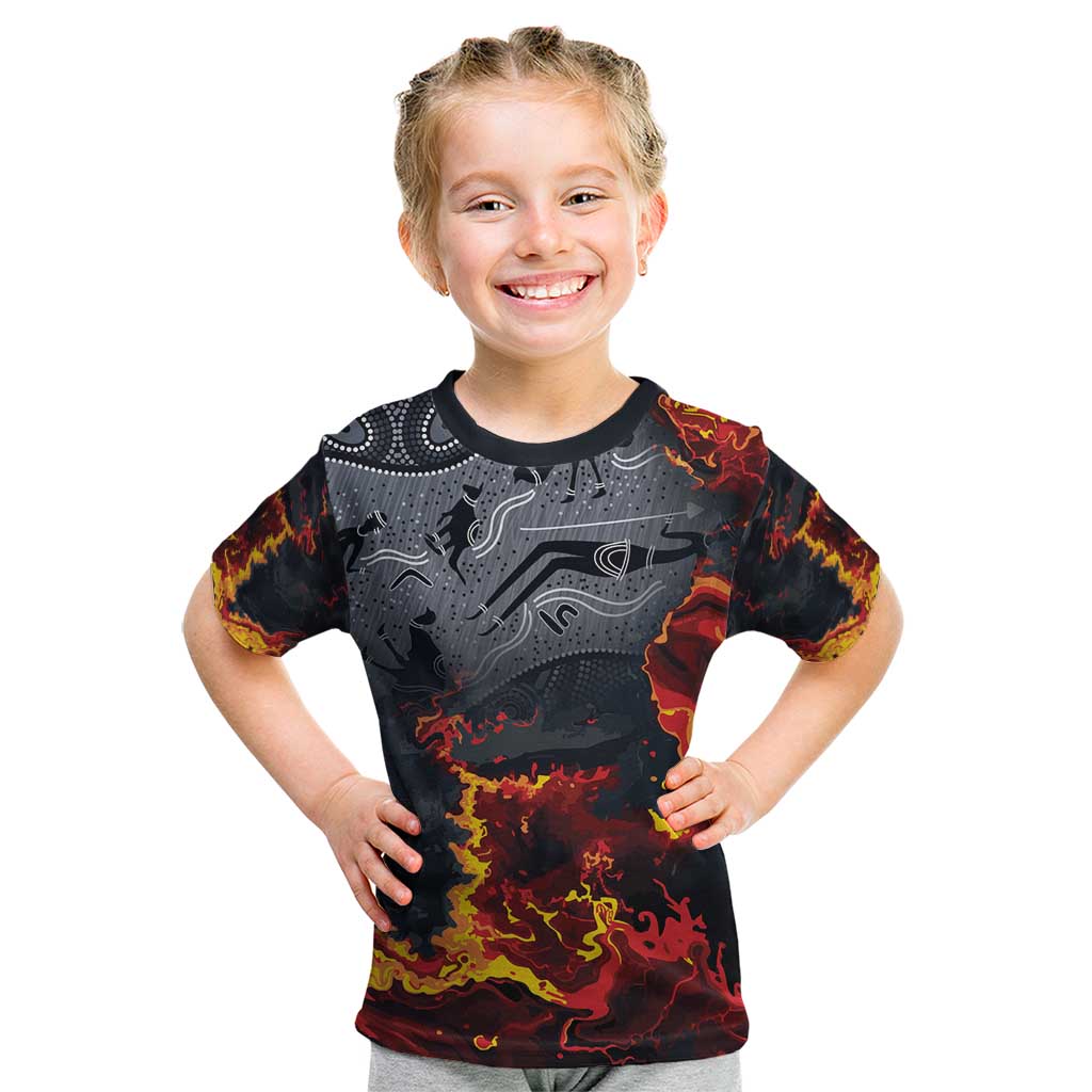 Australia Bushfire Aboriginal Personalised Kid T Shirt Fire Dreaming Healing Country - Aussie Hoodie
