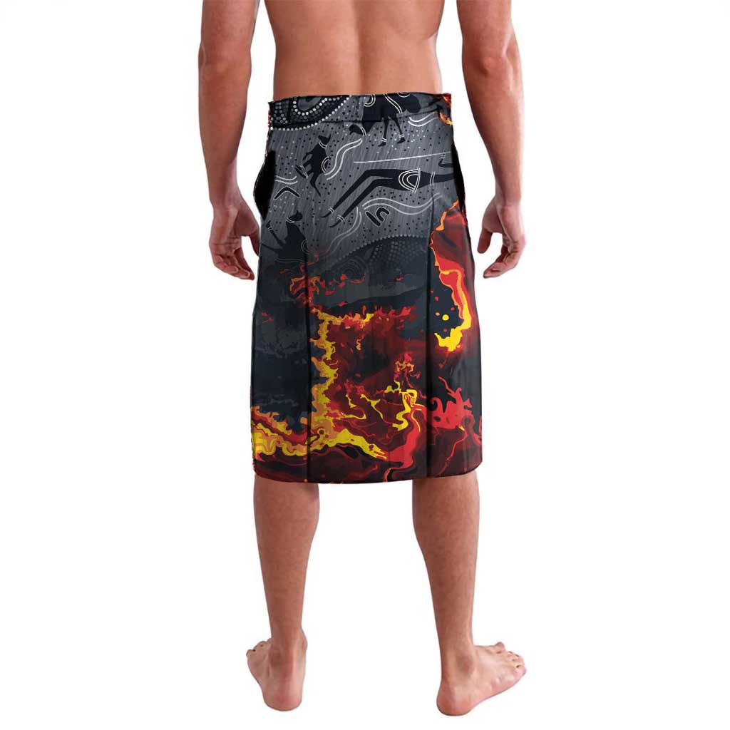 Australia Bushfire Aboriginal Personalised Lavalava Fire Dreaming Healing Country - Aussie Hoodie