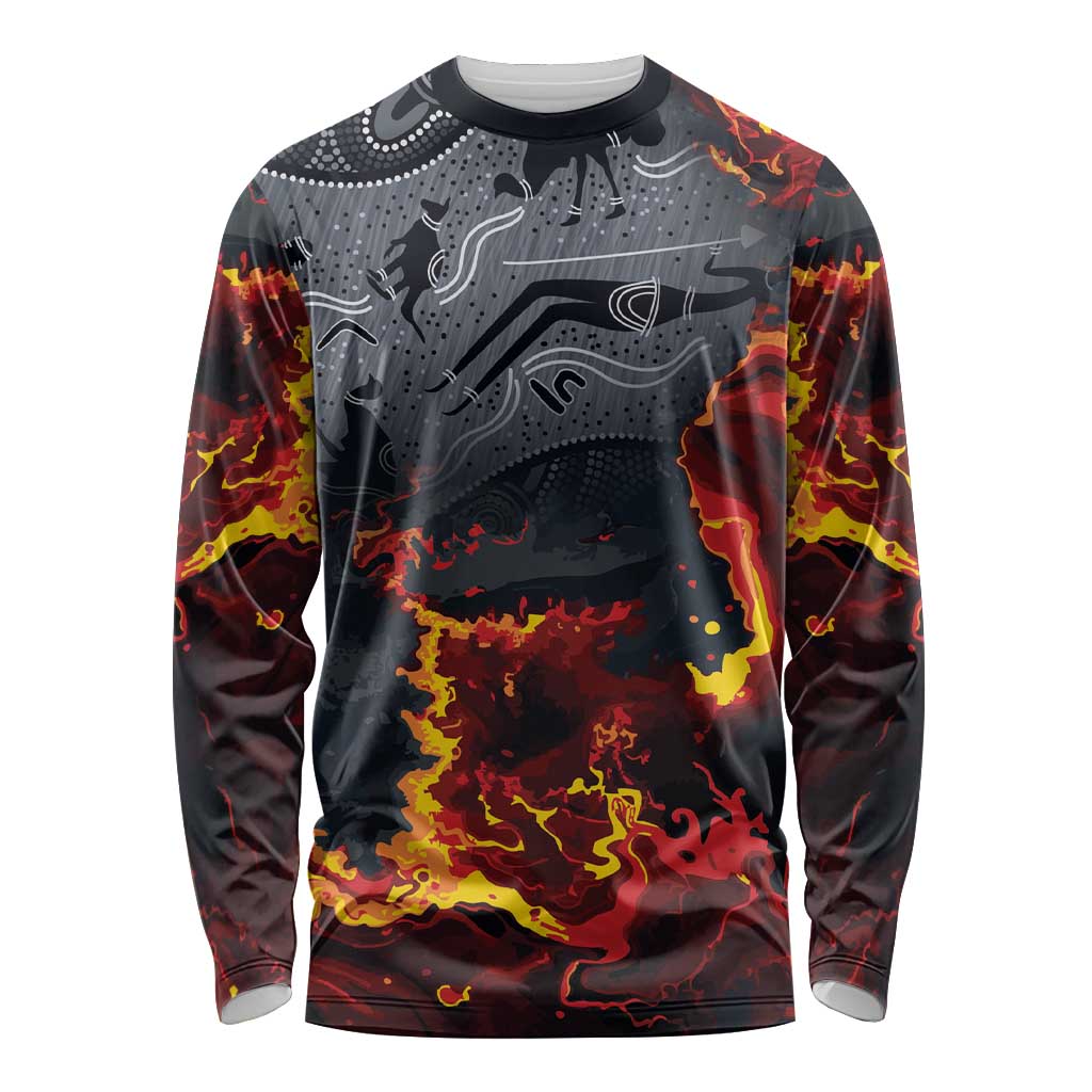 Australia Bushfire Aboriginal Personalised Long Sleeve Shirt Fire Dreaming Healing Country - Aussie Hoodie