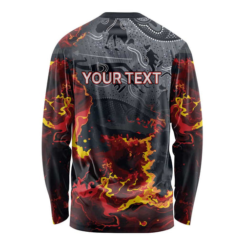 Australia Bushfire Aboriginal Personalised Long Sleeve Shirt Fire Dreaming Healing Country - Aussie Hoodie