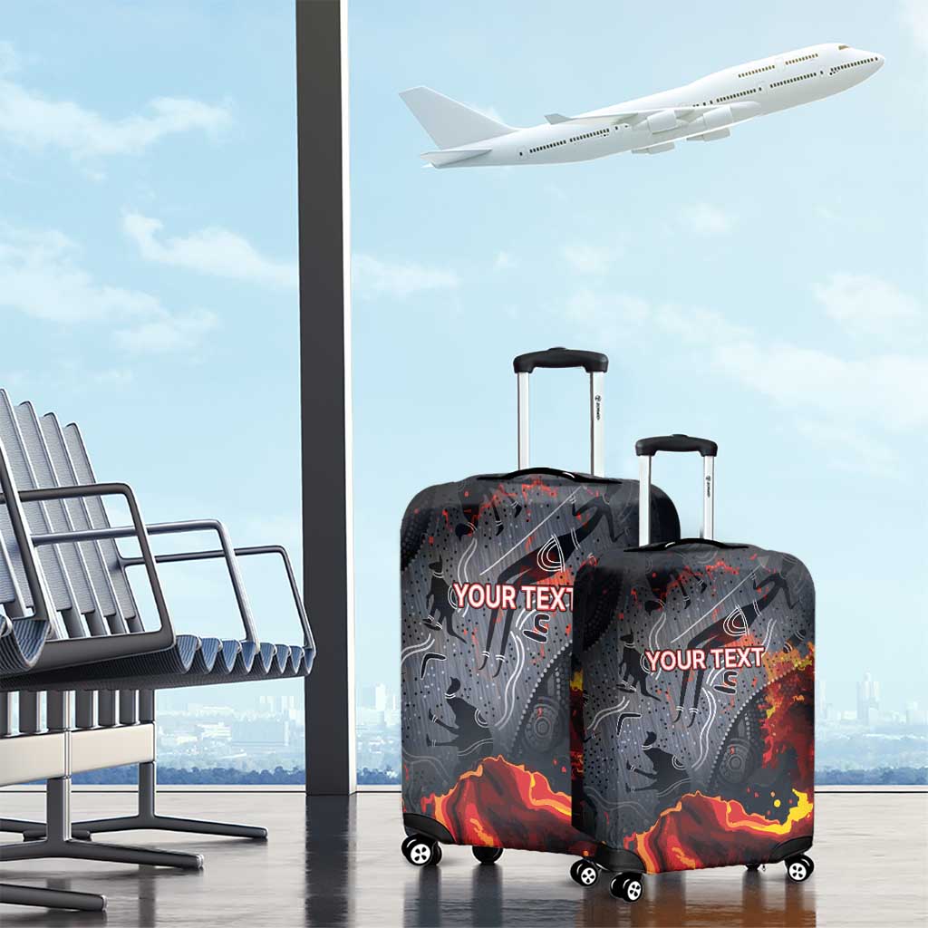 Australia Bushfire Aboriginal Personalised Luggage Cover Fire Dreaming Healing Country - Aussie Hoodie