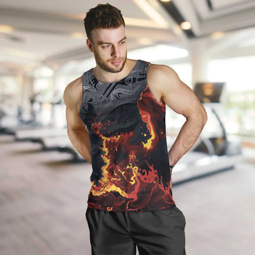 Australia Bushfire Aboriginal Personalised Men Tank Top Fire Dreaming Healing Country - Aussie Hoodie