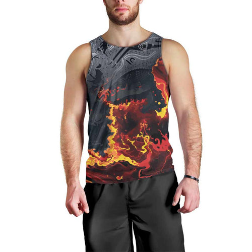Australia Bushfire Aboriginal Personalised Men Tank Top Fire Dreaming Healing Country - Aussie Hoodie