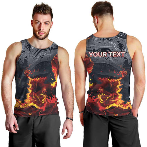 Australia Bushfire Aboriginal Personalised Men Tank Top Fire Dreaming Healing Country - Aussie Hoodie