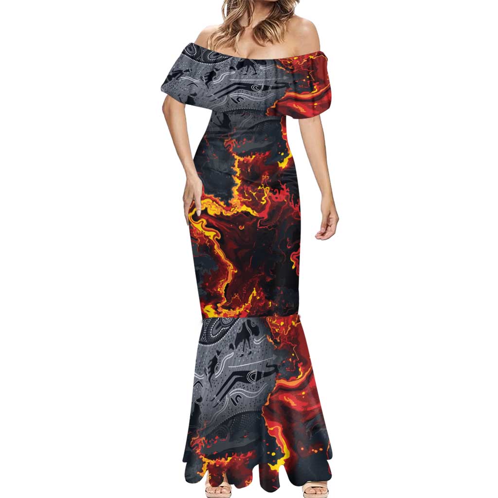 Australia Bushfire Aboriginal Personalised Mermaid Dress Fire Dreaming Healing Country - Aussie Hoodie