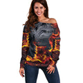 Australia Bushfire Aboriginal Personalised Off Shoulder Sweater Fire Dreaming Healing Country - Aussie Hoodie