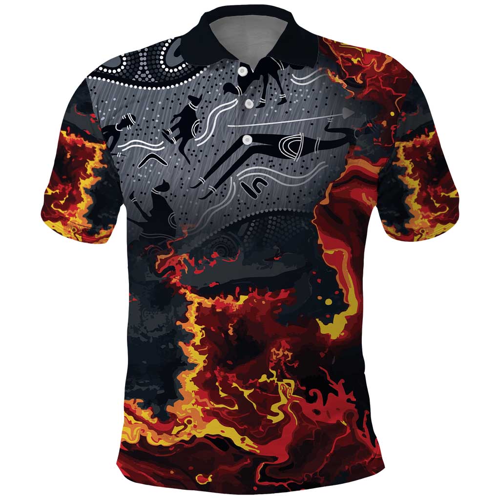 Australia Bushfire Aboriginal Personalised Polo Shirt Fire Dreaming Healing Country - Aussie Hoodie
