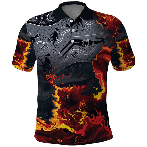 Australia Bushfire Aboriginal Personalised Polo Shirt Fire Dreaming Healing Country - Aussie Hoodie