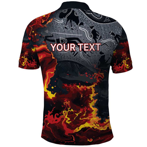 Australia Bushfire Aboriginal Personalised Polo Shirt Fire Dreaming Healing Country - Aussie Hoodie