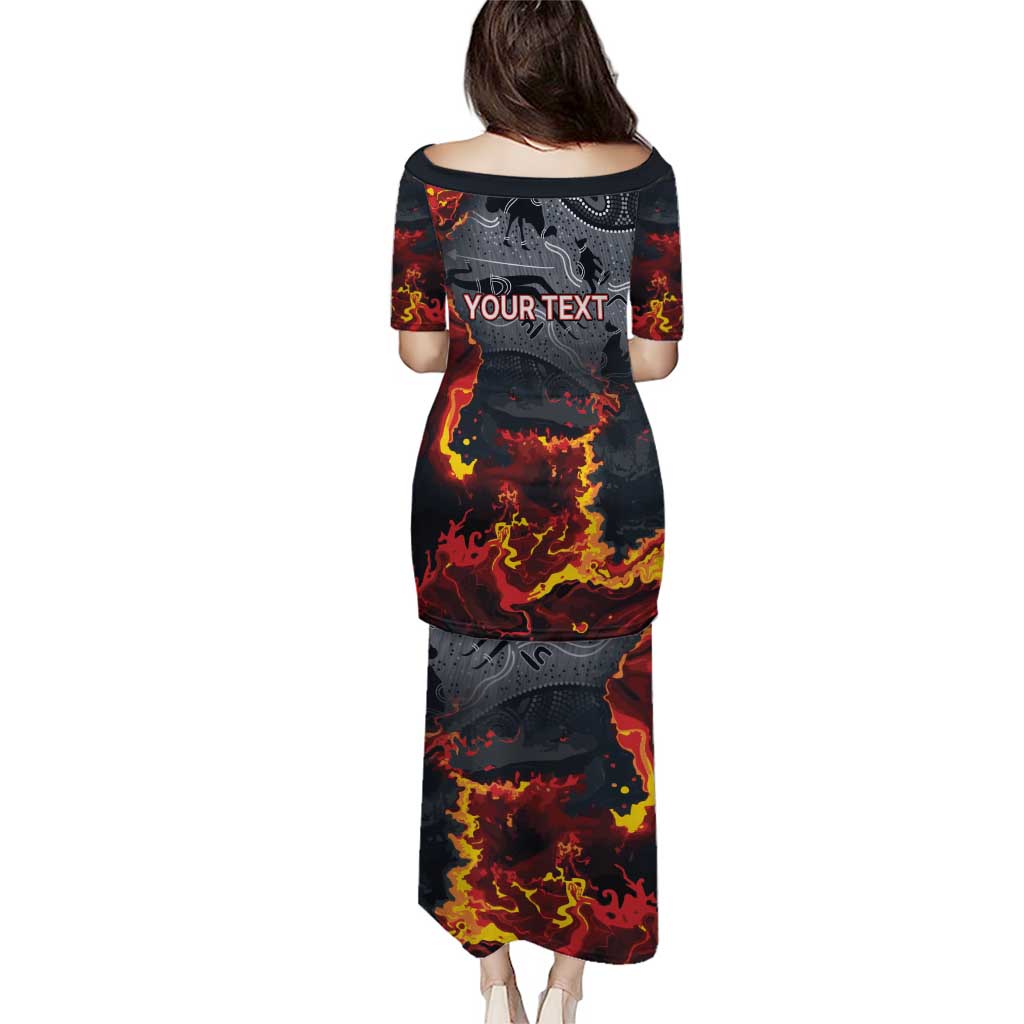 Australia Bushfire Aboriginal Personalised Puletasi Fire Dreaming Healing Country - Aussie Hoodie
