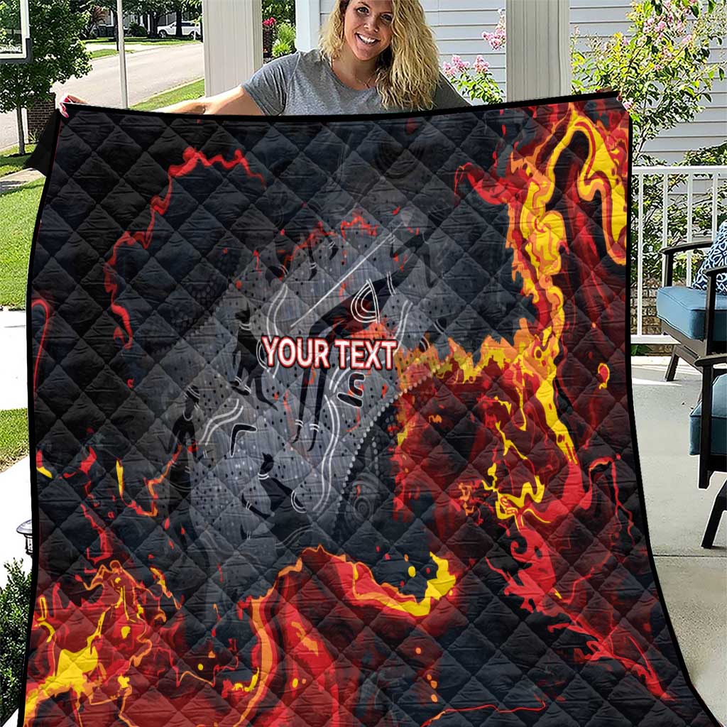 Australia Bushfire Aboriginal Personalised Quilt Fire Dreaming Healing Country - Aussie Hoodie