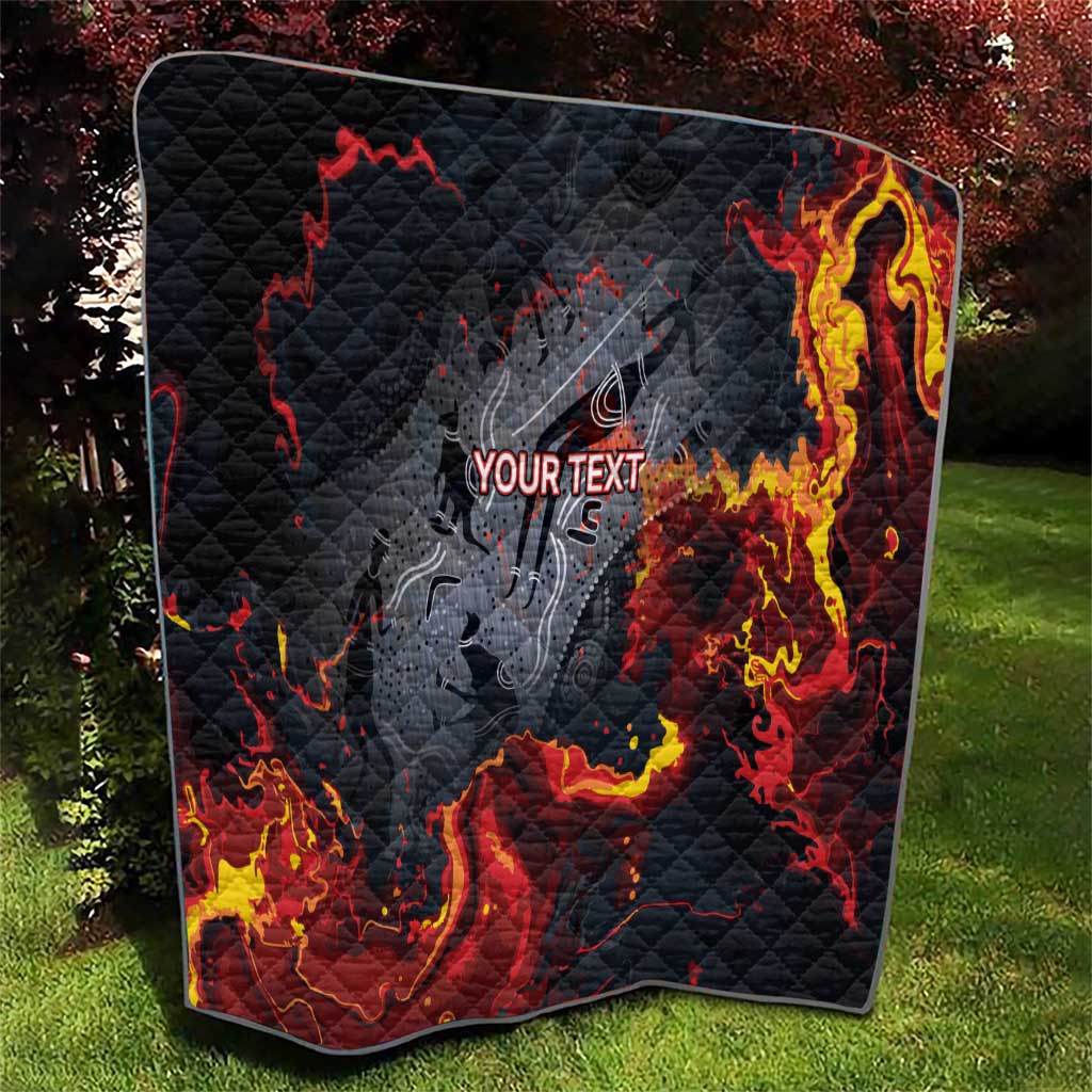 Australia Bushfire Aboriginal Personalised Quilt Fire Dreaming Healing Country - Aussie Hoodie