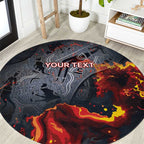 Australia Bushfire Aboriginal Personalised Round Carpet Fire Dreaming Healing Country - Aussie Hoodie