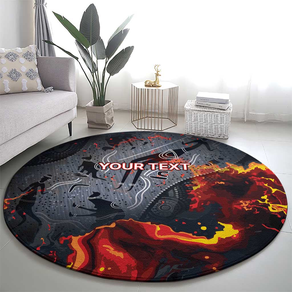 Australia Bushfire Aboriginal Personalised Round Carpet Fire Dreaming Healing Country - Aussie Hoodie
