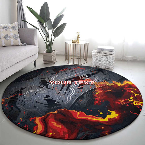 Australia Bushfire Aboriginal Personalised Round Carpet Fire Dreaming Healing Country - Aussie Hoodie