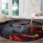 Australia Bushfire Aboriginal Personalised Round Carpet Fire Dreaming Healing Country - Aussie Hoodie