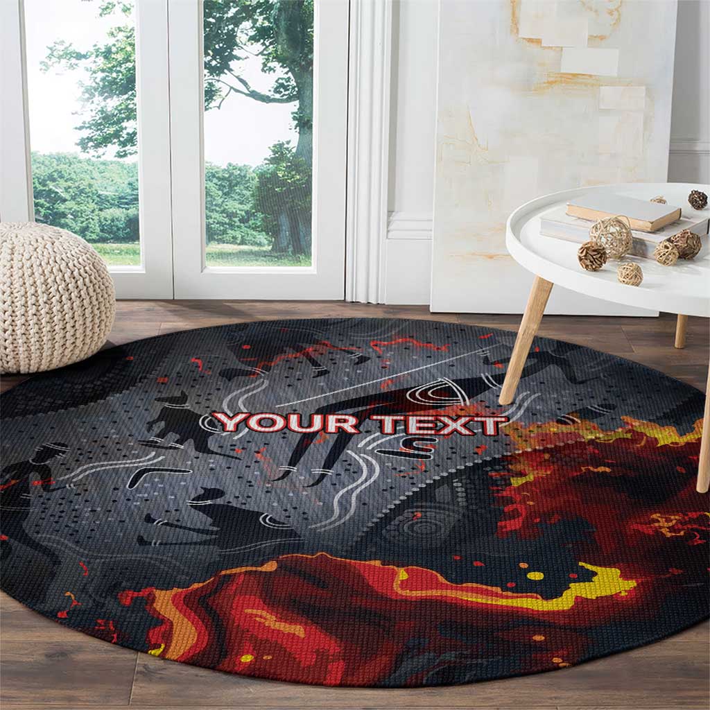 Australia Bushfire Aboriginal Personalised Round Carpet Fire Dreaming Healing Country - Aussie Hoodie