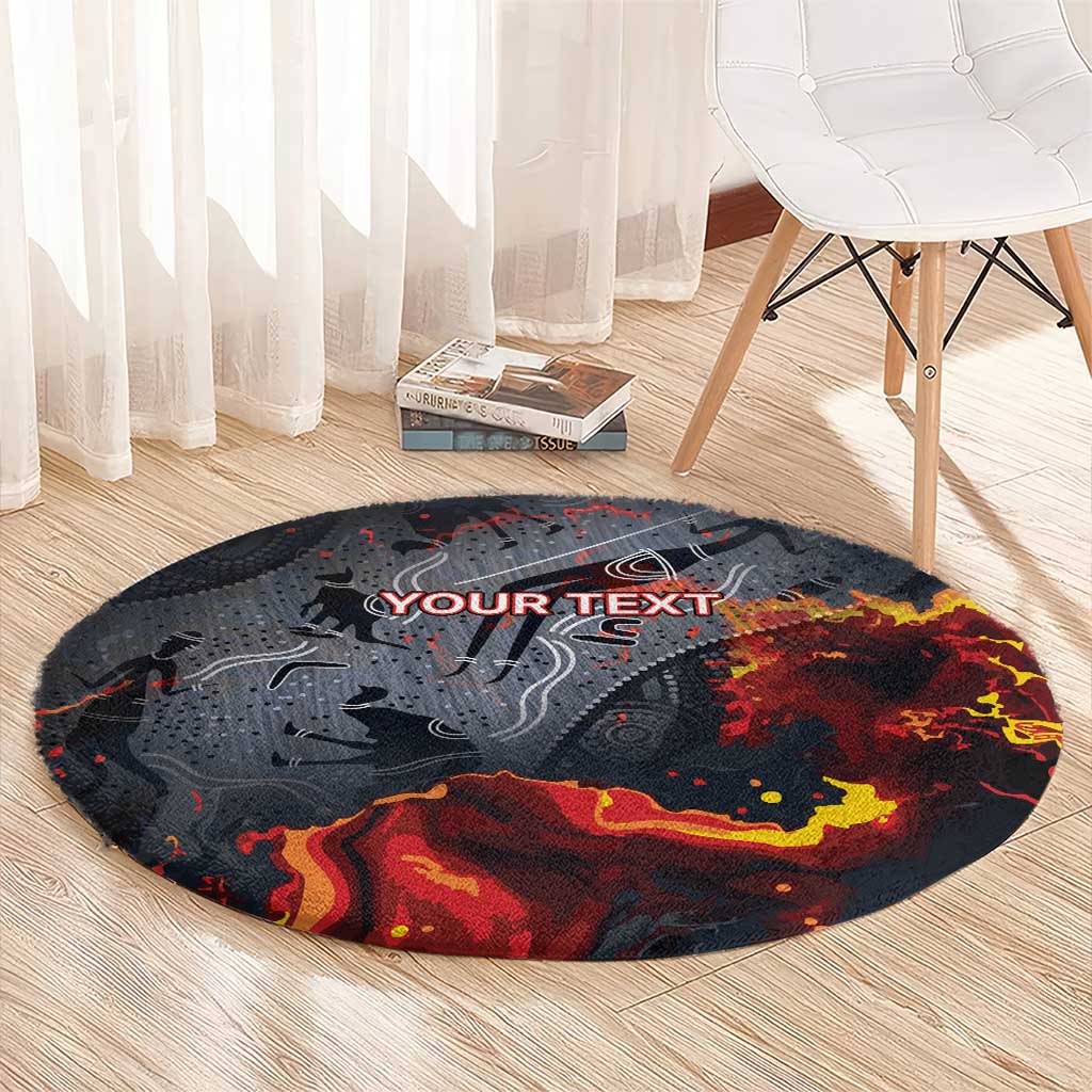 Australia Bushfire Aboriginal Personalised Round Carpet Fire Dreaming Healing Country - Aussie Hoodie