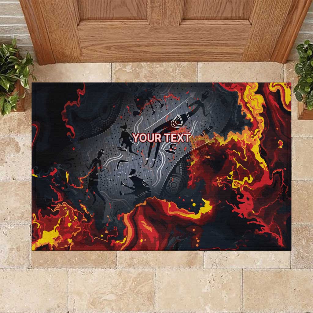 Australia Bushfire Aboriginal Personalised Rubber Doormat Fire Dreaming Healing Country - Aussie Hoodie