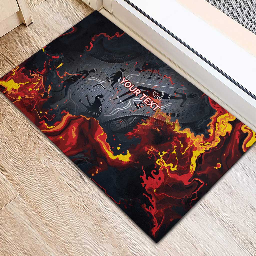 Australia Bushfire Aboriginal Personalised Rubber Doormat Fire Dreaming Healing Country - Aussie Hoodie