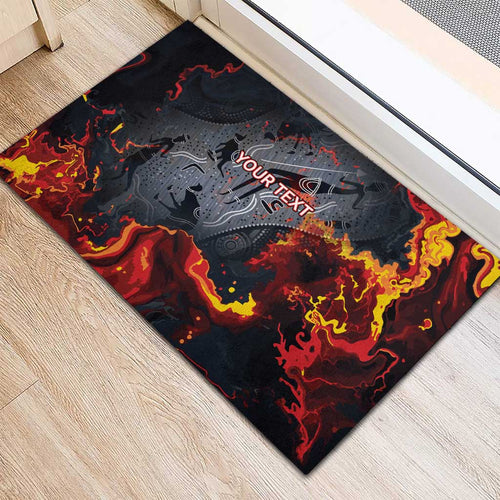 Australia Bushfire Aboriginal Personalised Rubber Doormat Fire Dreaming Healing Country - Aussie Hoodie