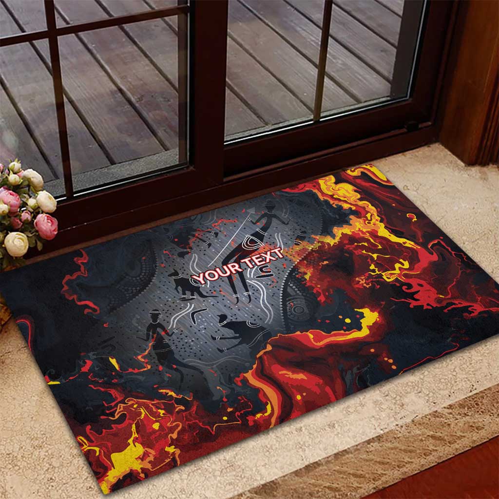 Australia Bushfire Aboriginal Personalised Rubber Doormat Fire Dreaming Healing Country - Aussie Hoodie