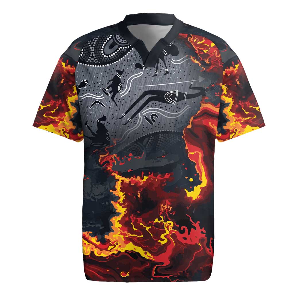 Australia Bushfire Aboriginal Personalised Rugby Jersey Fire Dreaming Healing Country - Aussie Hoodie