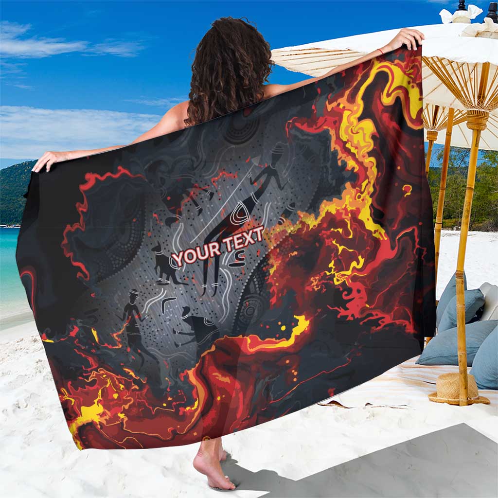 Australia Bushfire Aboriginal Personalised Sarong Fire Dreaming Healing Country - Aussie Hoodie