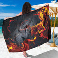 Australia Bushfire Aboriginal Personalised Sarong Fire Dreaming Healing Country - Aussie Hoodie
