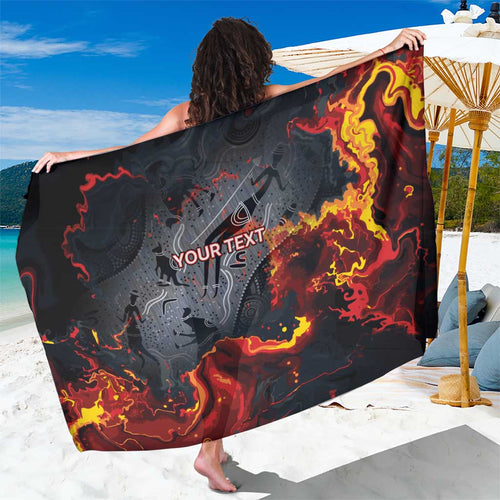 Australia Bushfire Aboriginal Personalised Sarong Fire Dreaming Healing Country - Aussie Hoodie