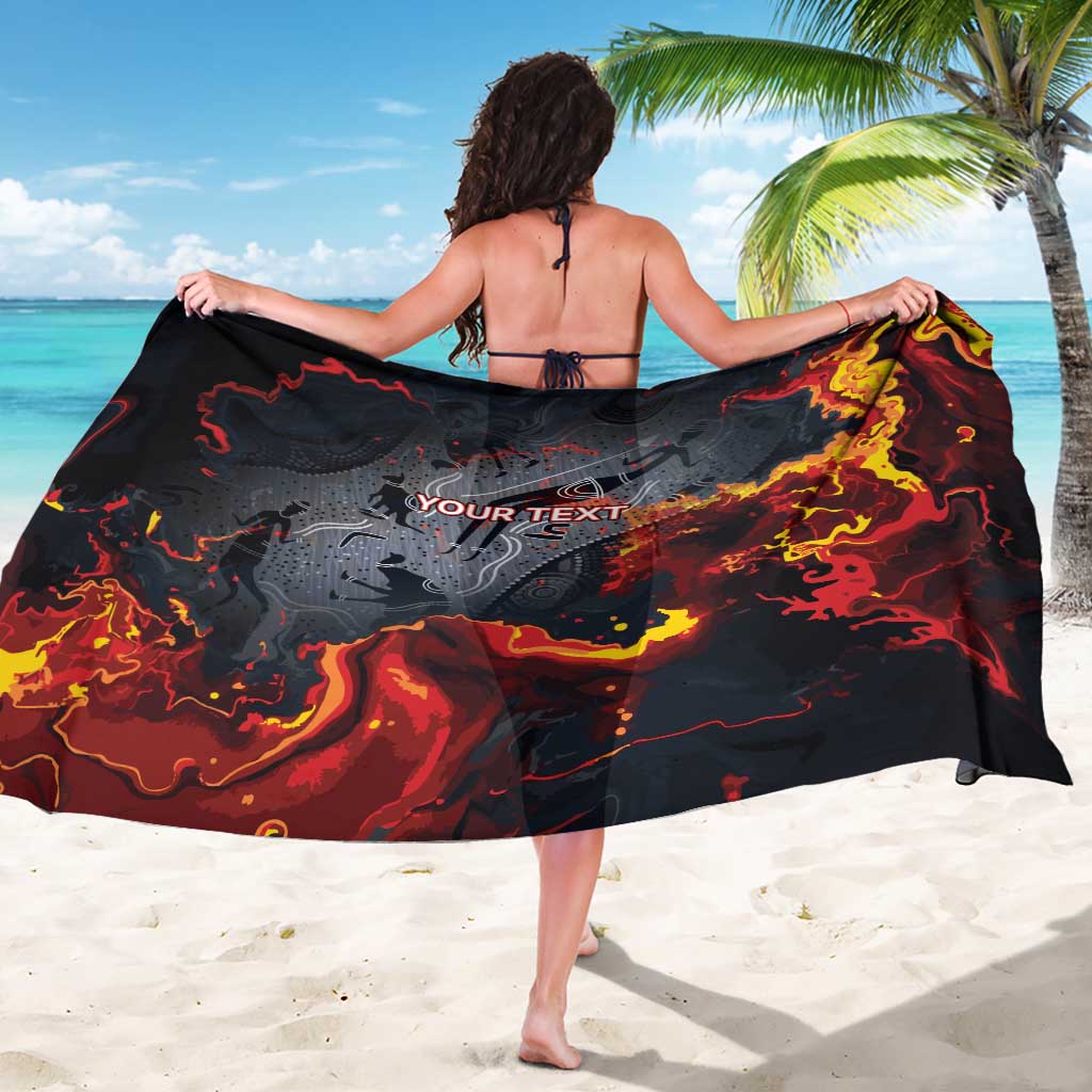 Australia Bushfire Aboriginal Personalised Sarong Fire Dreaming Healing Country - Aussie Hoodie
