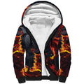 Australia Bushfire Aboriginal Personalised Sherpa Hoodie Fire Dreaming Healing Country - Aussie Hoodie