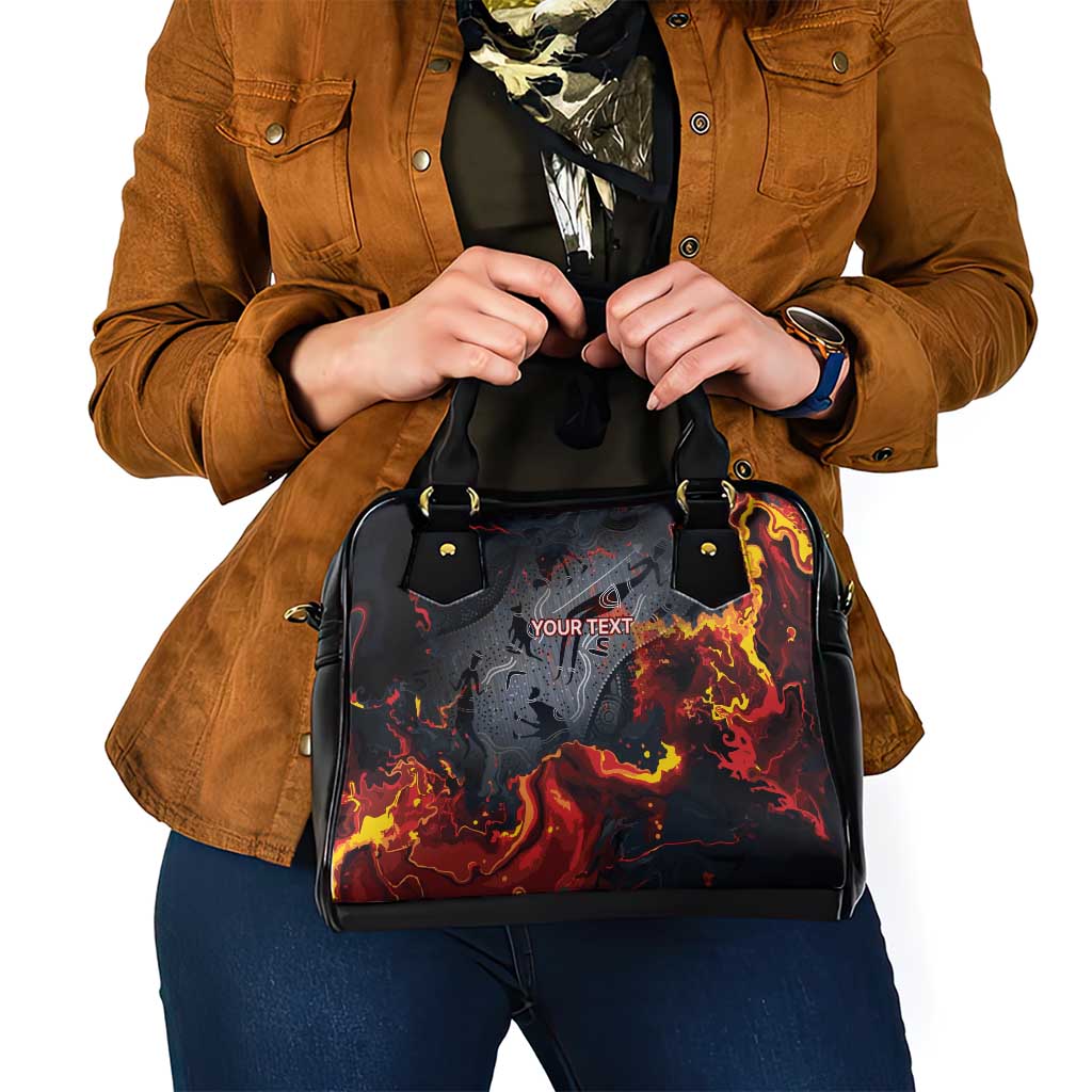 Australia Bushfire Aboriginal Personalised Shoulder Handbag Fire Dreaming Healing Country - Aussie Hoodie